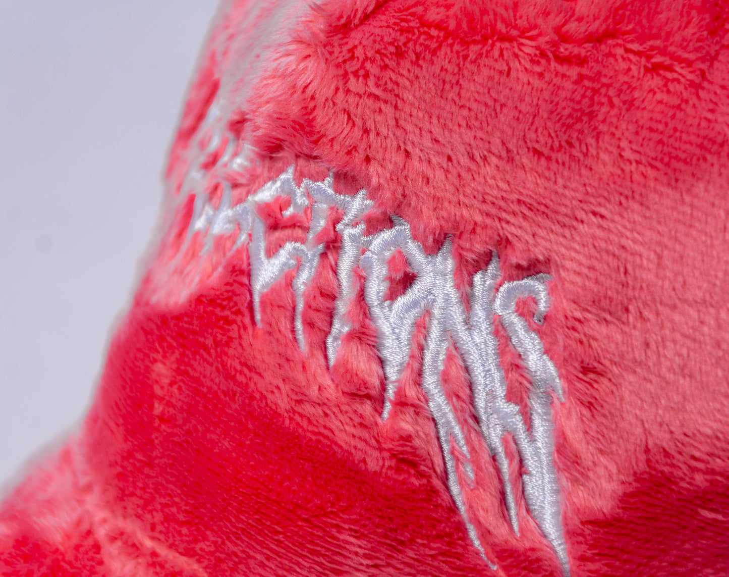 Fuzzy Trucker Coral Pink / White