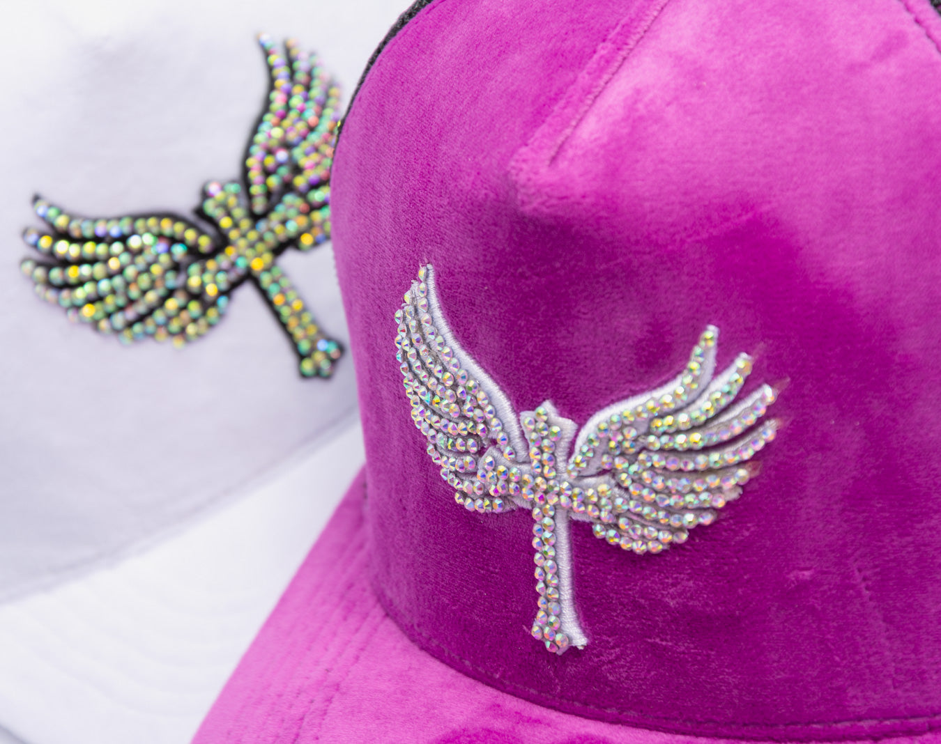 Velvet Rhinostones Purple / Black