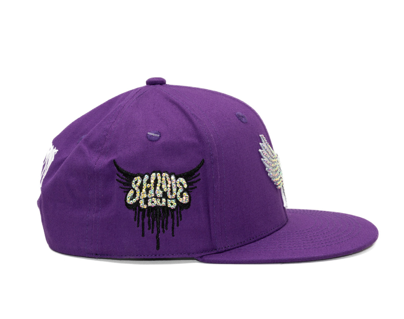 SnapBack Rhinostones Purple