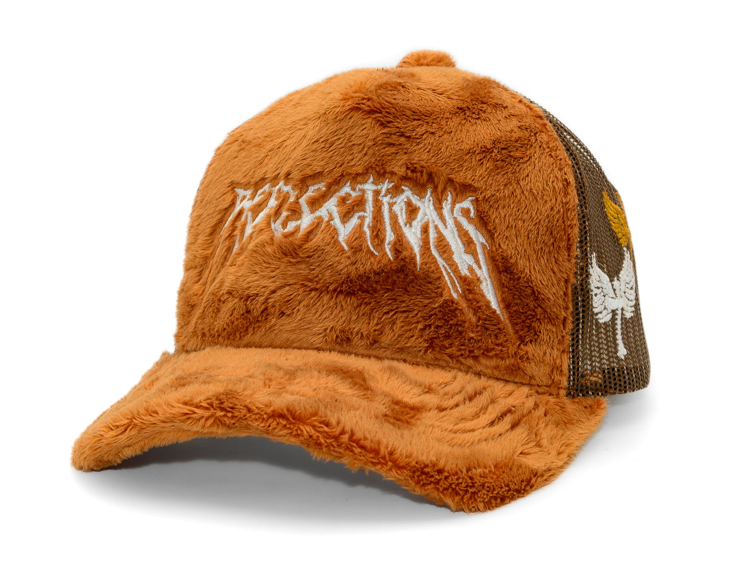 Fuzzy Trucker Coral Brown / White