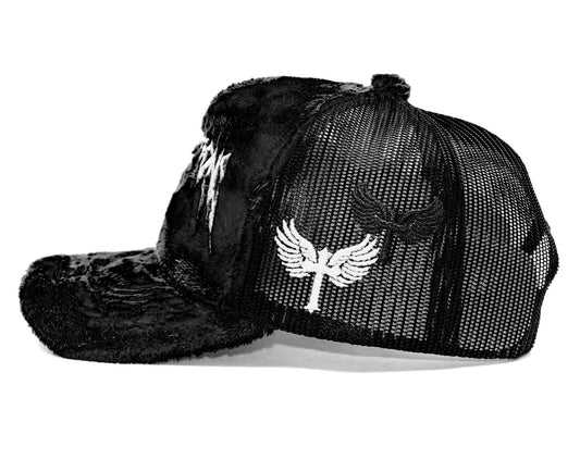 Fuzzy Trucker Satin Black / Multi