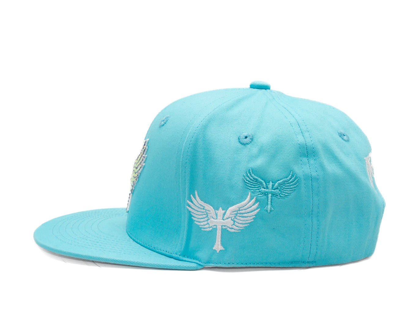 SnapBack Rhinostones BabyBlue